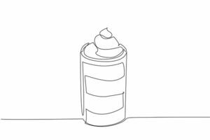 Single continuous line drawing one glass of chocolate mousse with layers of color topped with whipped cream. Unparalleled pleasure. National Chocolate Mousse Day. One line design illustration vector