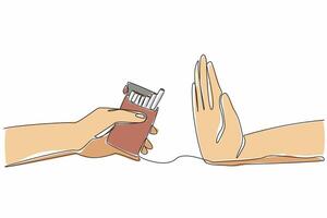 A hand holding a lighter and a lighter in the other hand vector