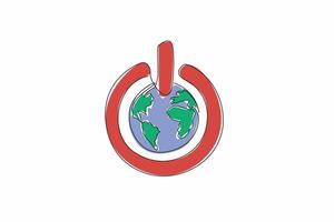 A globe with a red and white arrow pointing to it vector
