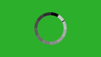 Loading circle, download progress, animation web design template, interface buffering upload on green screen. video