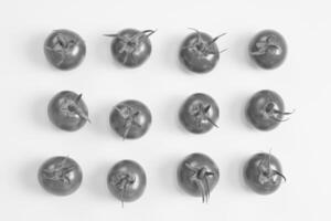 Tomatoes close view oon white background photo