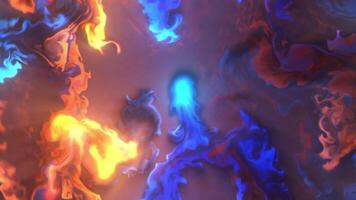 vibrant steam like ink motion animation with dynamic color collisions video