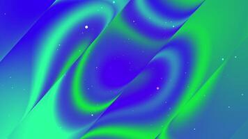 Swirling blue green gradients feature diagonal lines and small dots video