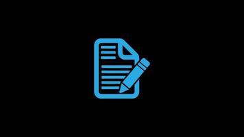 Transparent Checklist line animation, approved, checked on black background video