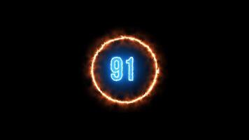 Fire Effect Percentage Animation Transparent Background video