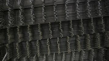 A close up look at a metal stacking arrangement showcasing its unique features and function. Clip video