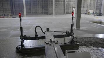 Automated Concrete Leveling Processes in the Field of Industrial Construction and Engineering. Clip video