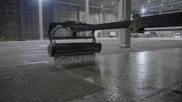 Automated Concrete Finishing Techniques in a Spacious and Efficient Warehouse Environment. Clip video