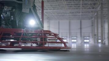 Industrial Cleaning Equipment Utilized in a Warehouse Setting for Optimal Sanitization. Clip video