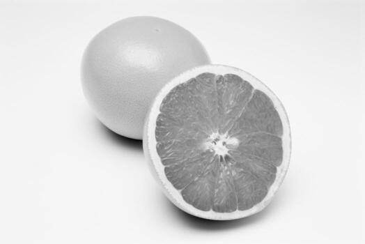 One and a half ruby red grapefruits, Close View Background photo