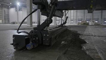 Observe the Automated Concrete Floor Smoothing Machinery showcasing advanced technology in action. Clip video