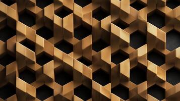 Intricate wooden honeycomb structure showcasing modern design and craftsmanship in a creative setting photo