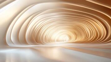 Abstract waves of light create a captivating visual illusion in a smooth tunnel environment photo