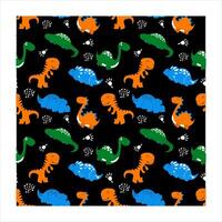 abstract pattern cute cartoon dinosaur vector