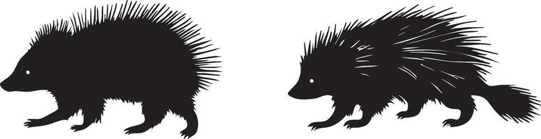 Porcupine Head Drawing for Rustic Themes vector