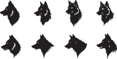 Dark Wolf Silhouette for Intense and Mysterious Branding vector