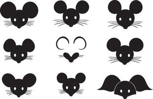 Mouse Head Profile for Playful Wildlife Art vector