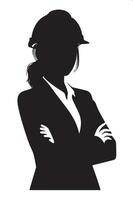 Architect Silhouette for Professional Design Projects vector