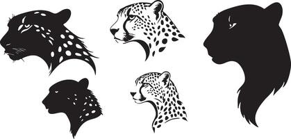 Cheetah with Spots Silhouette for Unique and Exotic Art vector