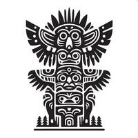 totem totem pole illustration vector