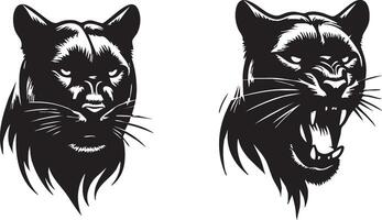 Elegant Panther Portrait for Stylish Art Projects vector