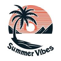 Summer vibes logo vector