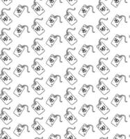 Ski pass seamless pattern in graphic line style isolated on white background. Ski resort pattern stock illustration. vector