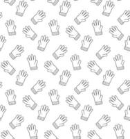 winter gloves seamless border on transparent background. design graphic line elements vector