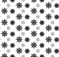 Christmas seamless pattern with graphic line snowflakes on a transparent background. Simple winter background design vector