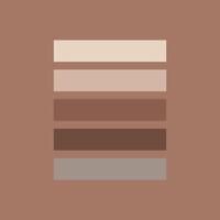 A Mocha Mousse color palette . The palette has six different shades of brown. The shades are arranged in a row vector