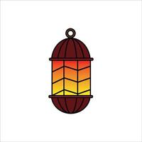 a red and orange lantern on a white background vector