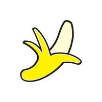 Banana with open filling vector