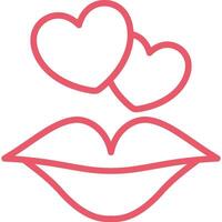 Kiss Icon Element For Design vector