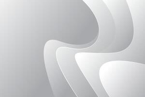 Abstract white background with curved lines vector