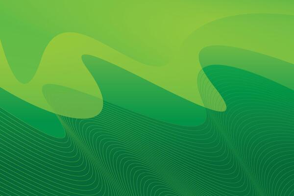 Green abstract background with wavy lines