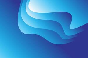 A blue abstract background with a wave shape vector