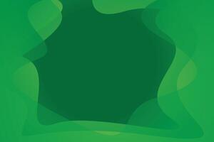 Green abstract background with a wave shape vector