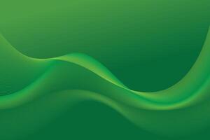abstract green background with waves lines vector