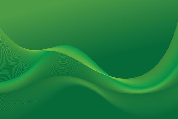 abstract green background with waves lines