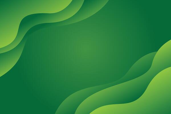 Green abstract background with waves
