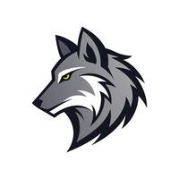 Stylized Wolf Logo Modern Design with Bold and Sleek Canine Profile for Branding vector