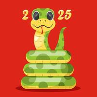 2025 Chinese new year, year of the snake , snake icon with flat style vector