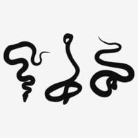 2025 Chinese new year, year of the snake , set siluete snake icon with flat style vector