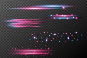set of glowing light effects vector