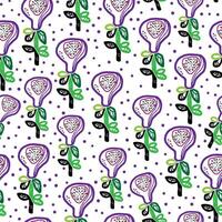 a pattern with flowers and leaves on a white background vector