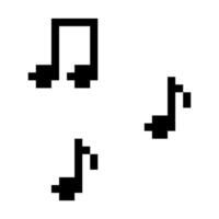 Musical not icon. simple icon retro style. monochrome pixel art logo sign. vector