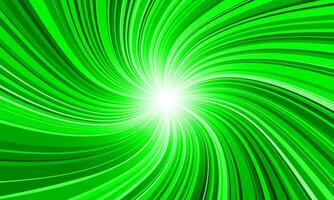 Swirling radial green background. Vortex bright background. soft shine rays. vector