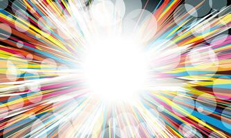 abstract light background. rainbow sunburst background with glittering circle shine. vector