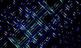 abstract square chain pattern glass. line blue light black background. vector