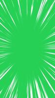 Speed lines overlay effect animation vertical background isolated on green screen video